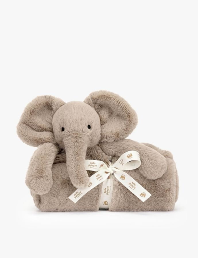 Luxe Smudge Elephant faux-fur blanket 70cm