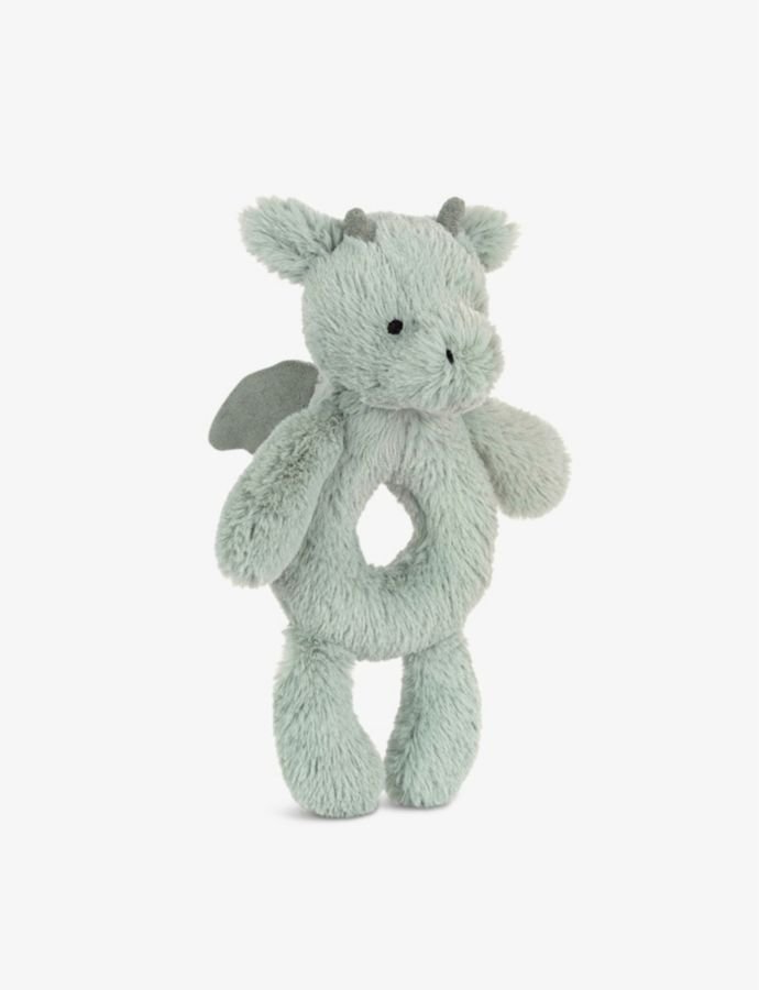 Bashful Dragon faux-fur rattle 18cm