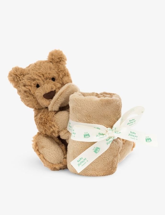 Bartholomew Bear faux-fur soother 34cm