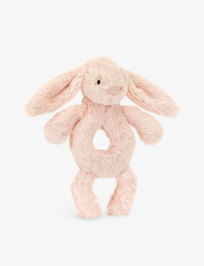 Bashful Bunny faux-fur rattle 18cm