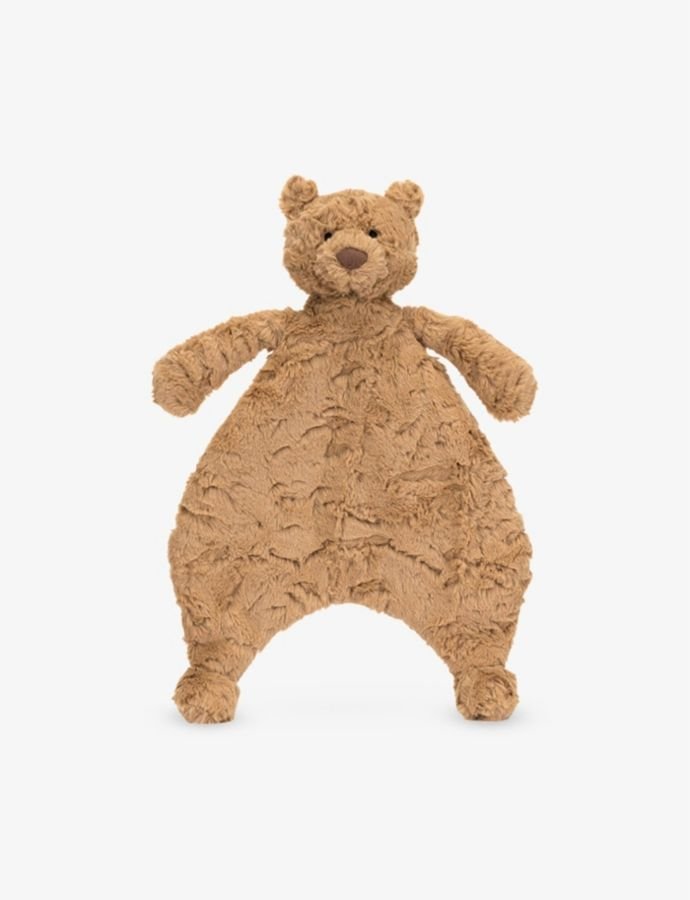 Bartholomew Bear faux-fur comforter soft toy 27cm