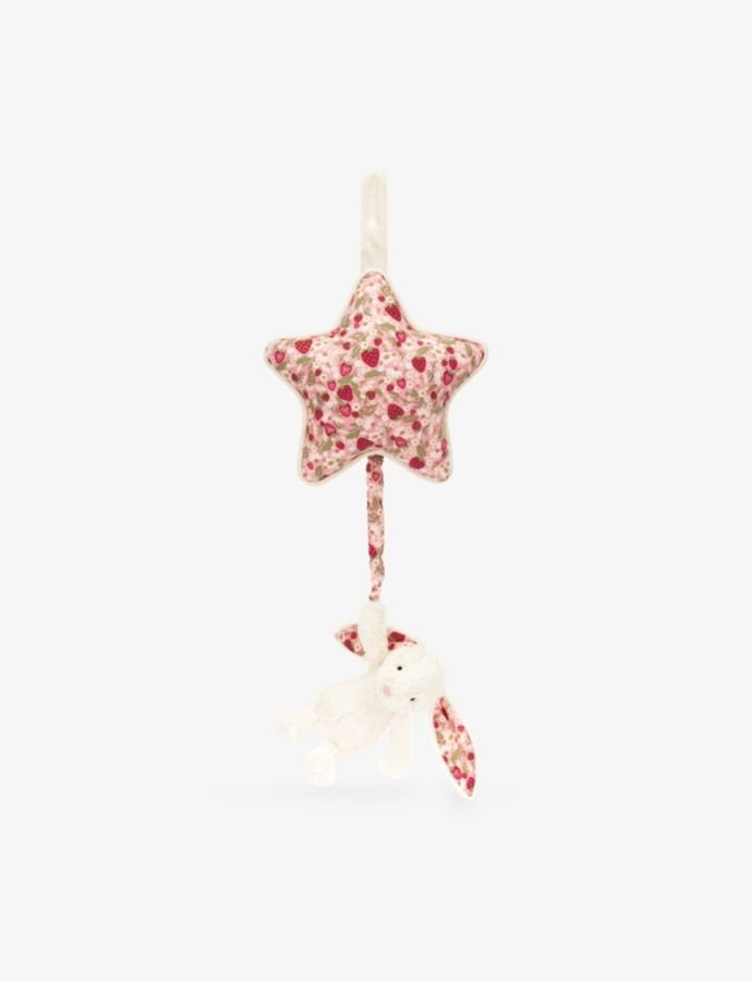 Blossom Cream Bunny Musical Pull Soft Toy 30cm