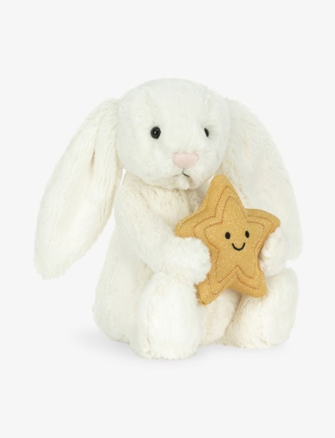 Cream Bunny With Star Soft Toy 31cm