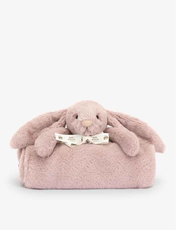 Luxe Bashful Bunny faux-fur blanket 70cm