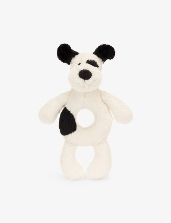 Bashful Puppy faux-fur rattle 18cm