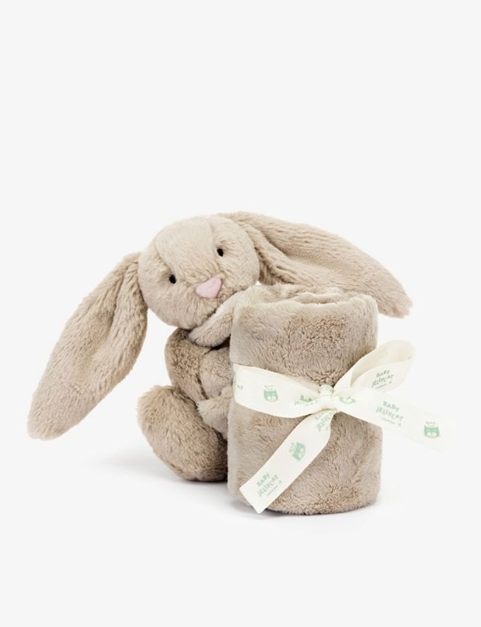 Bashful Bunny faux-fur soother 34cm