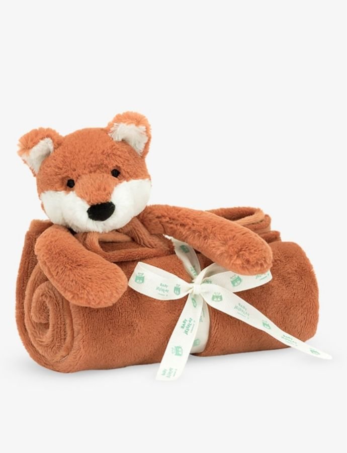 Bashful Fox faux-fur blanket 70cm